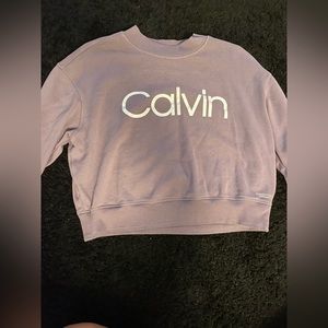 Light purple Calvin cropped crew neck